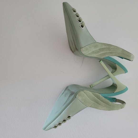 Puma Fenty Mint Green Slingback Heels - Picture 6 of 6